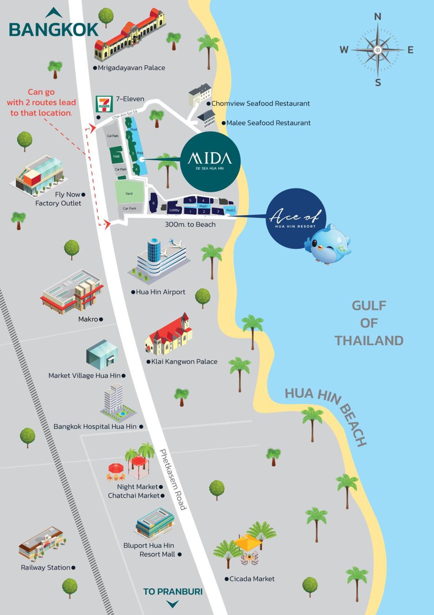 Mida De Sea Hua Hin - Sha Plus Ча-Ам Экстерьер фото